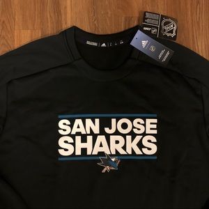 🏒 NWT Adidas San Jose Sharks Hockey Sweatshirt XL